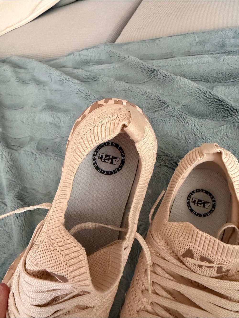 APL Women's Knit Sneakers in Beige Cream